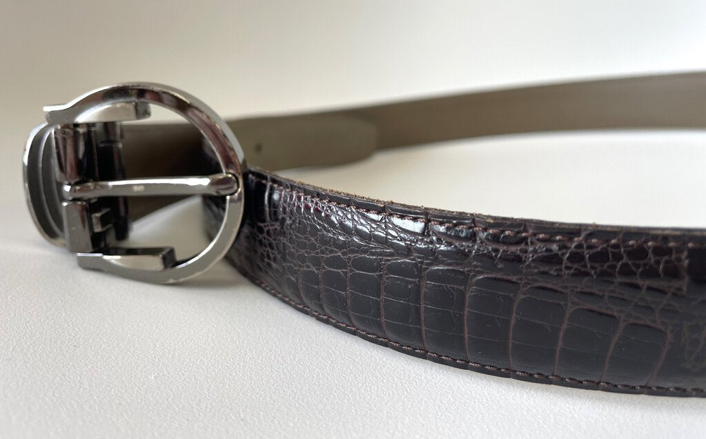 VINTAGE AVANTI CROC PRINT BELT