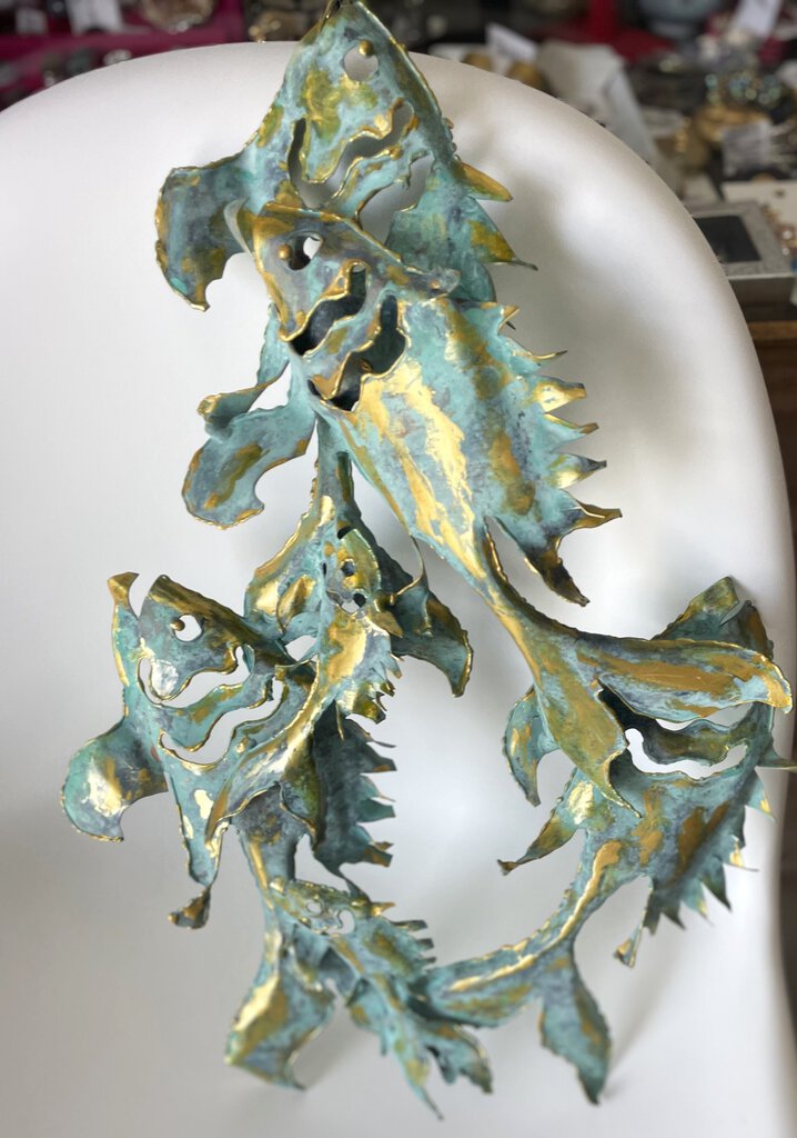 RARE LARRY HOFF COPPER METAL FISH WALL ART