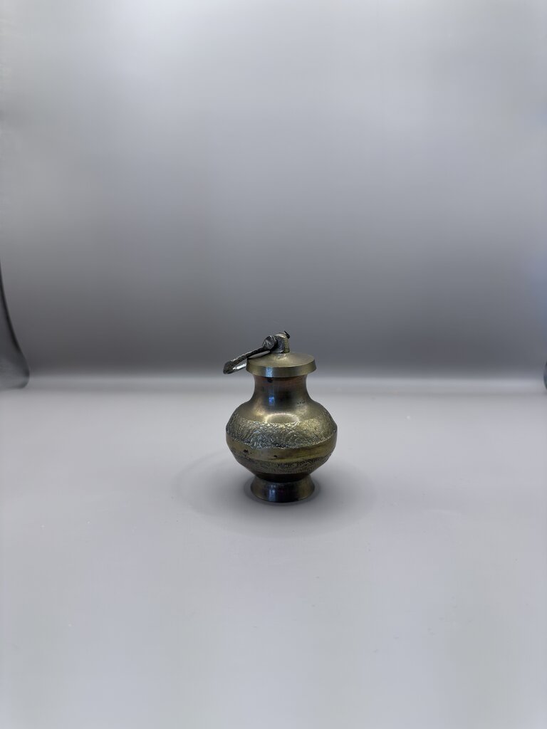VINTAGE BRASS HOLY WATER VESSEL
