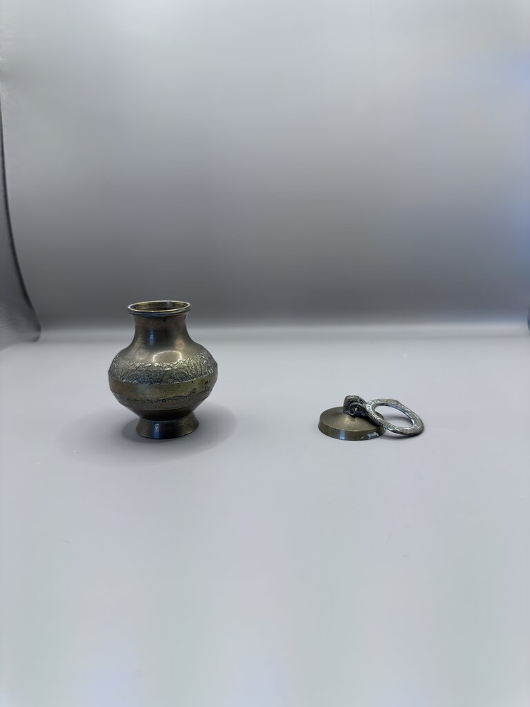 VINTAGE BRASS HOLY WATER VESSEL