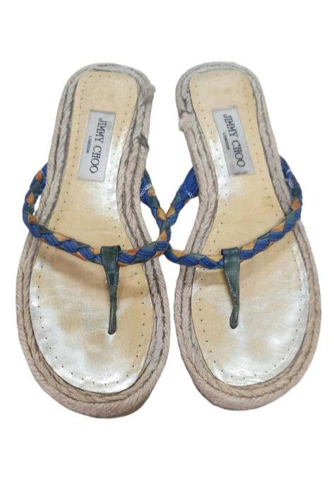 JIMMY CHOO LEATHER FLIP FLOPS SIZE 9
