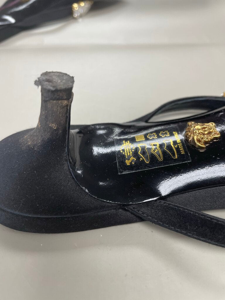 VERSACE CRYSTAL KITTEN HEEL