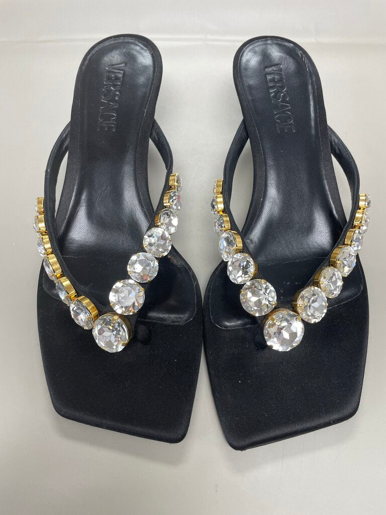 VERSACE CRYSTAL KITTEN HEEL