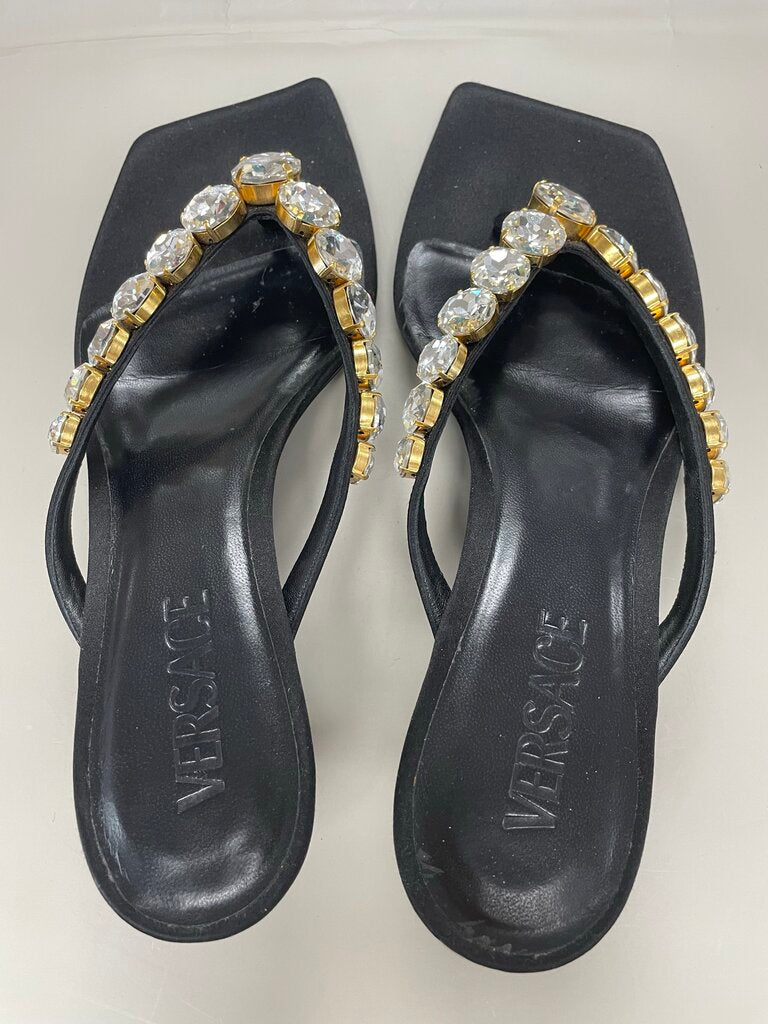 VERSACE CRYSTAL KITTEN HEEL