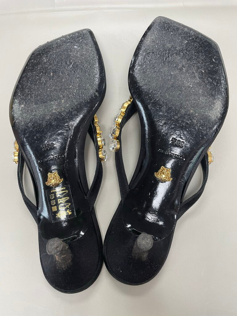 VERSACE CRYSTAL KITTEN HEEL