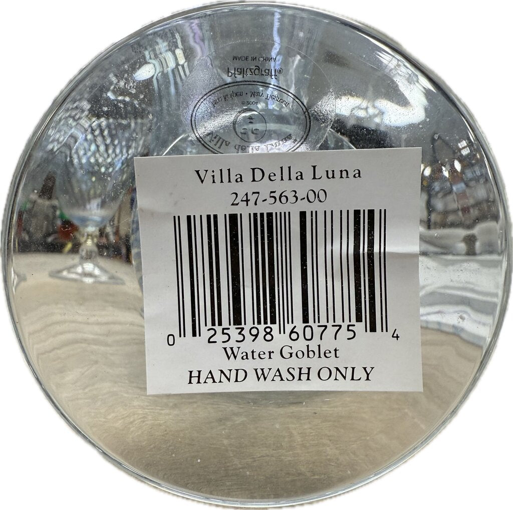 VILLA BELLA LUNA PFALTZGRAFF BLUE GOLBET GLASSES SET OF 4