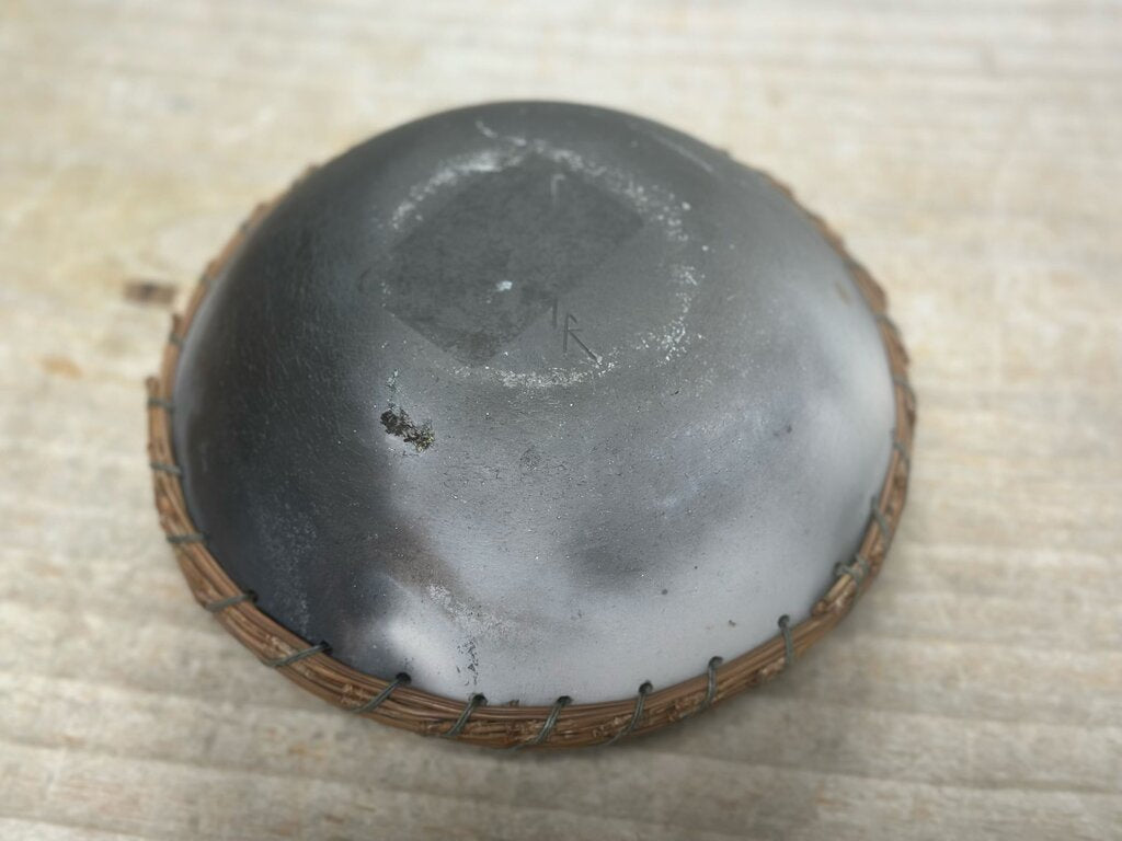 STONEWARE AND PINE NEEDLE BOWL