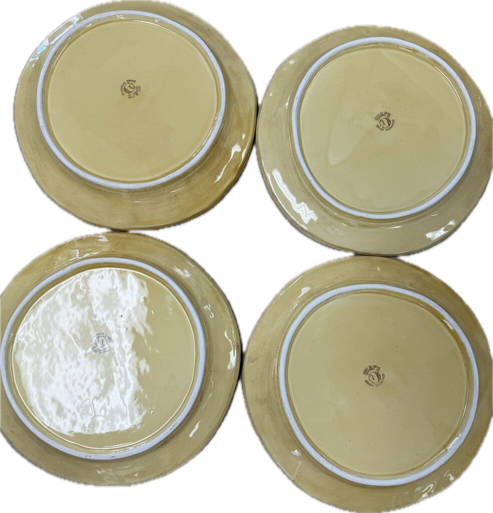 RARE CERAMICHE UMBRE BY TIRIDUZZI YELLOW CERAMIC DISHES SET OF 12