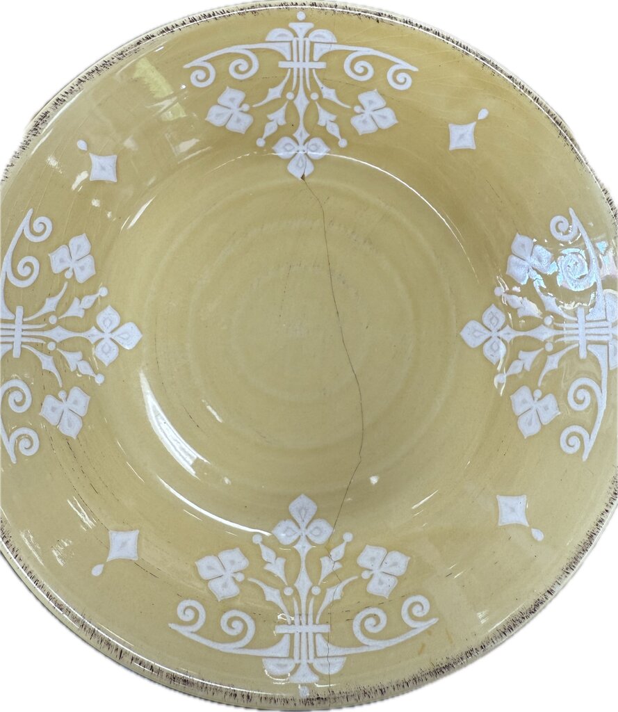 RARE CERAMICHE UMBRE BY TIRIDUZZI YELLOW CERAMIC DISHES SET OF 12