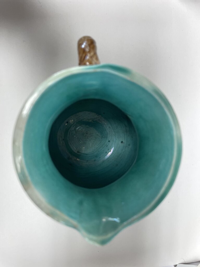 VINTAGE MAJOLICA POTTERY MINI PITCHER