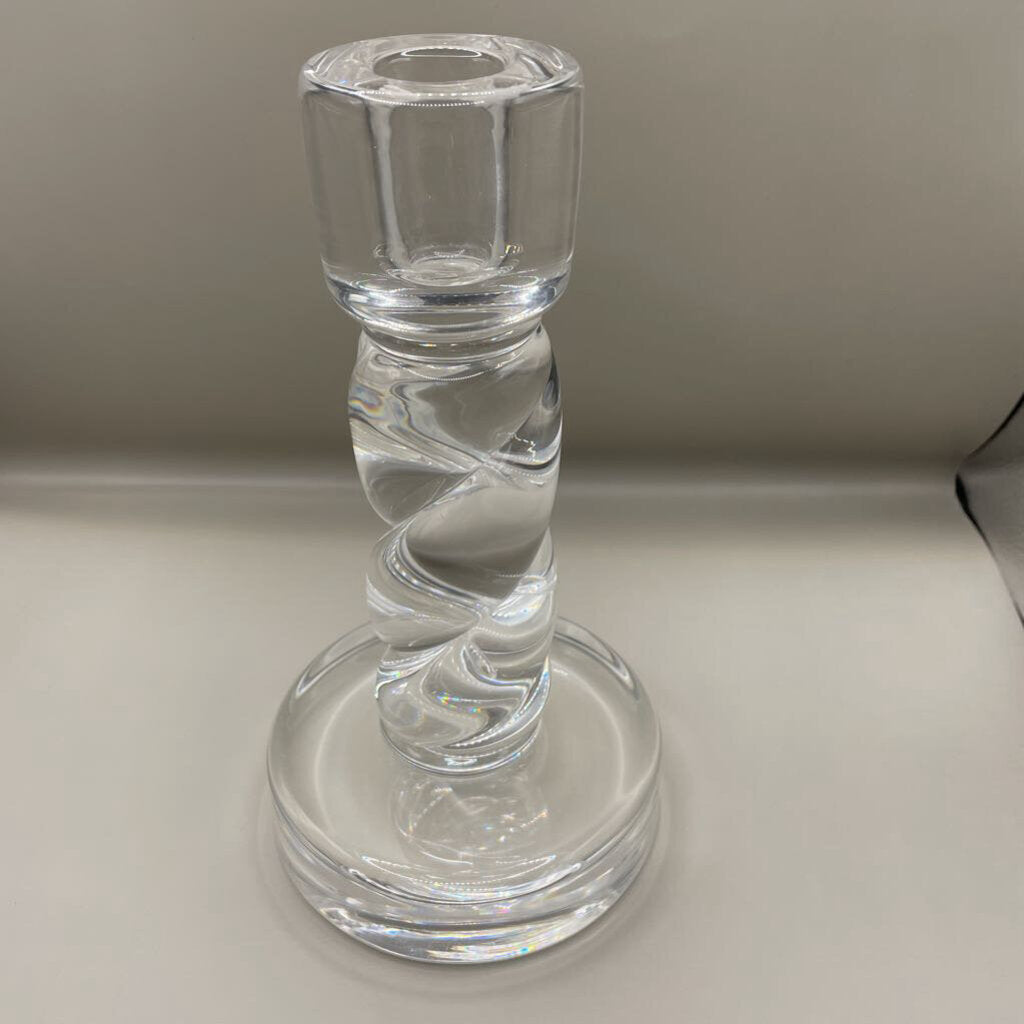 SIGNED STEUBEN CRYSTAL CANDLESTICK
