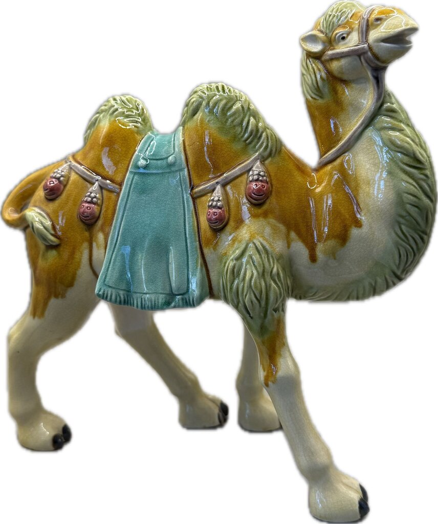 CHINESE TANG SYTLE SANCAI MAJOLICA GLAZED CAMEL