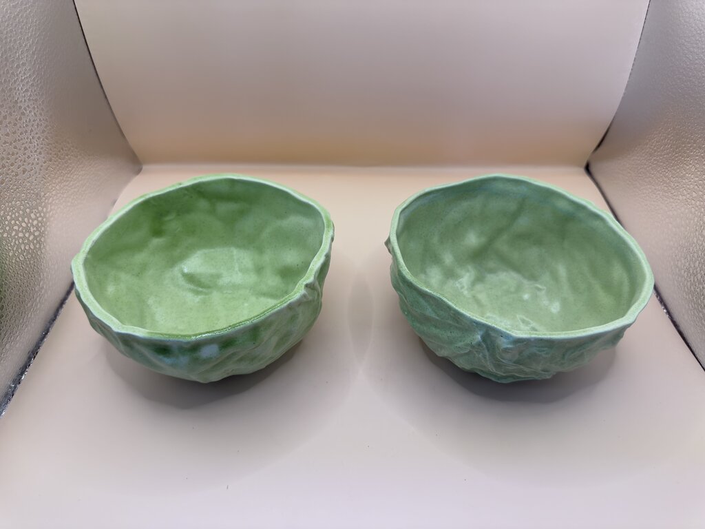 B. EIGEN SIGNED CABBAGE BOWLS (2)