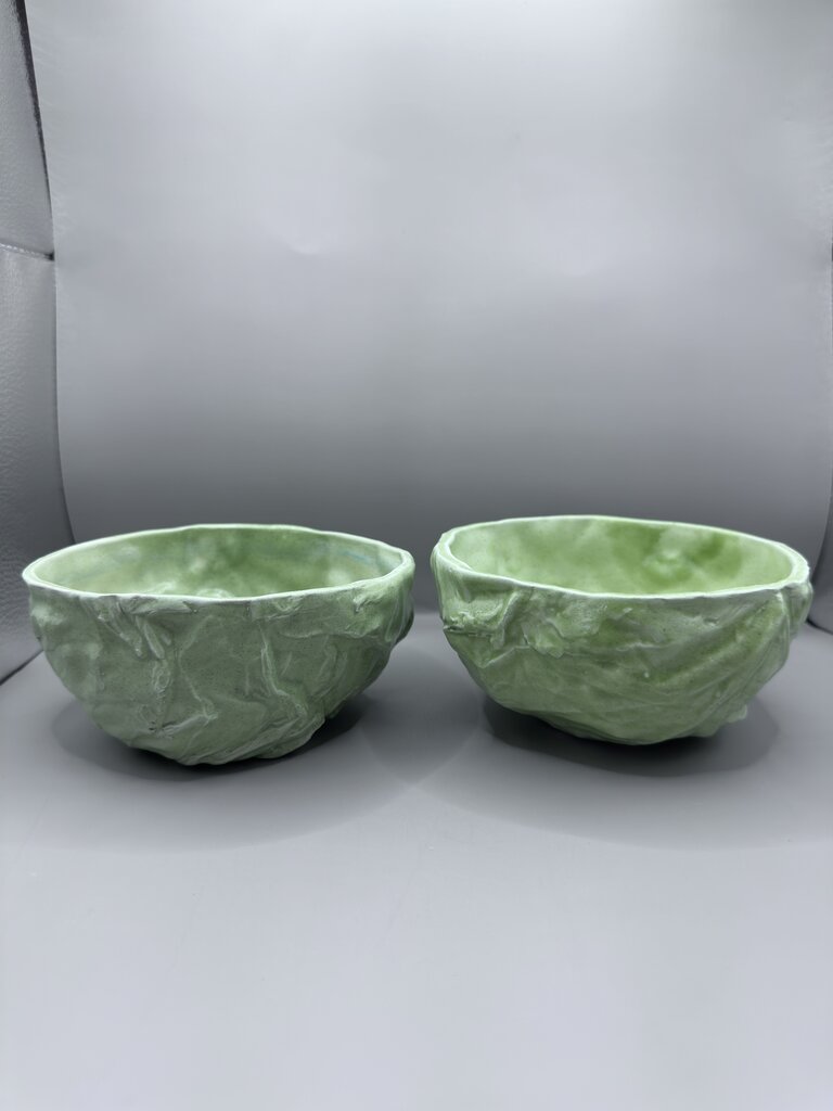 B. EIGEN SIGNED CABBAGE BOWLS (2)