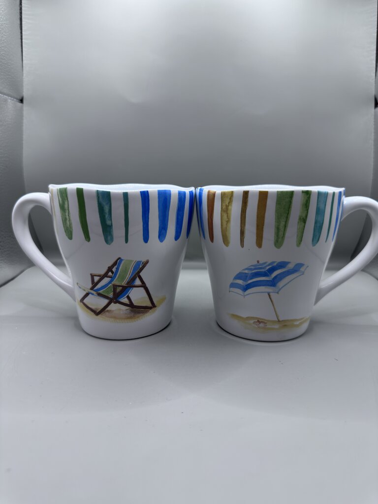 222 FIFTH BEACH MUGS SET OF 2