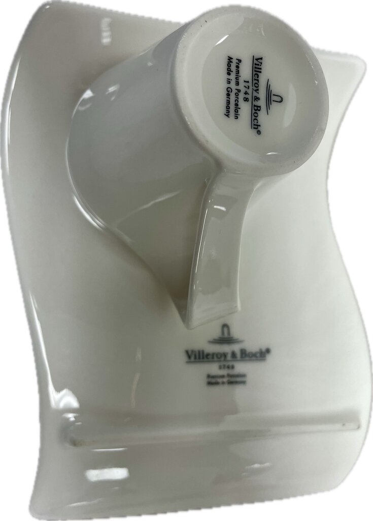 VILLEROY AND BOCH NEW WAVE CAFFE SET OF 2 CUPS AND SAUCERS