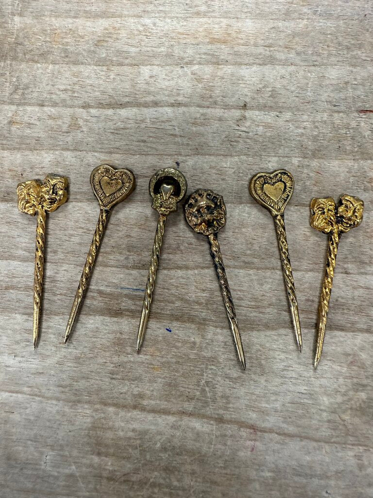 VINTAGE CHERUB ANGEL COCKTAIL APPETIZER PICKS SET OF 7