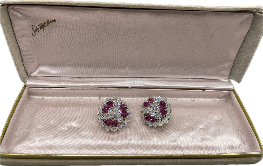 VINTAGE HOBE NECKLACE AND CLIP ON EARRING SET