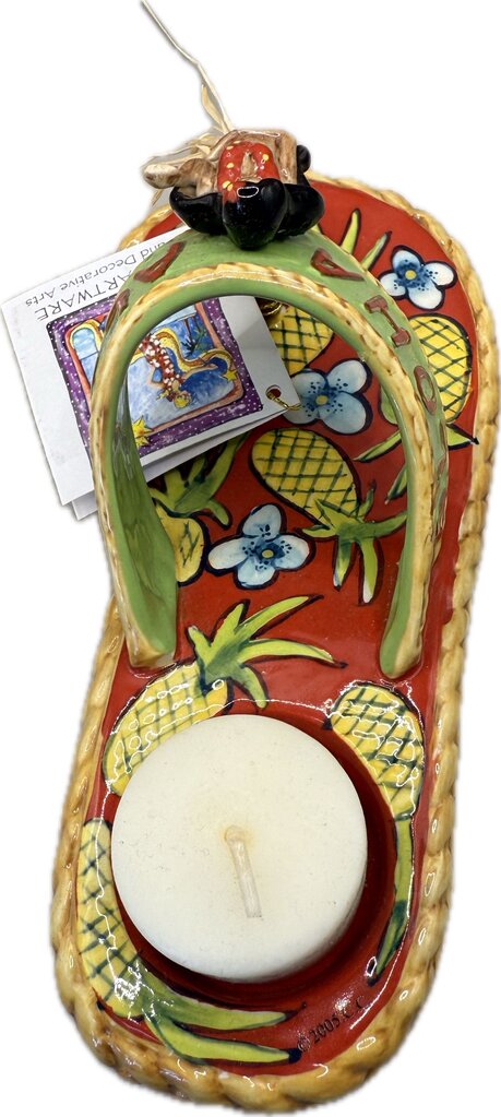 ALOHA FLIP FLOP TEALIGHT HOLDER