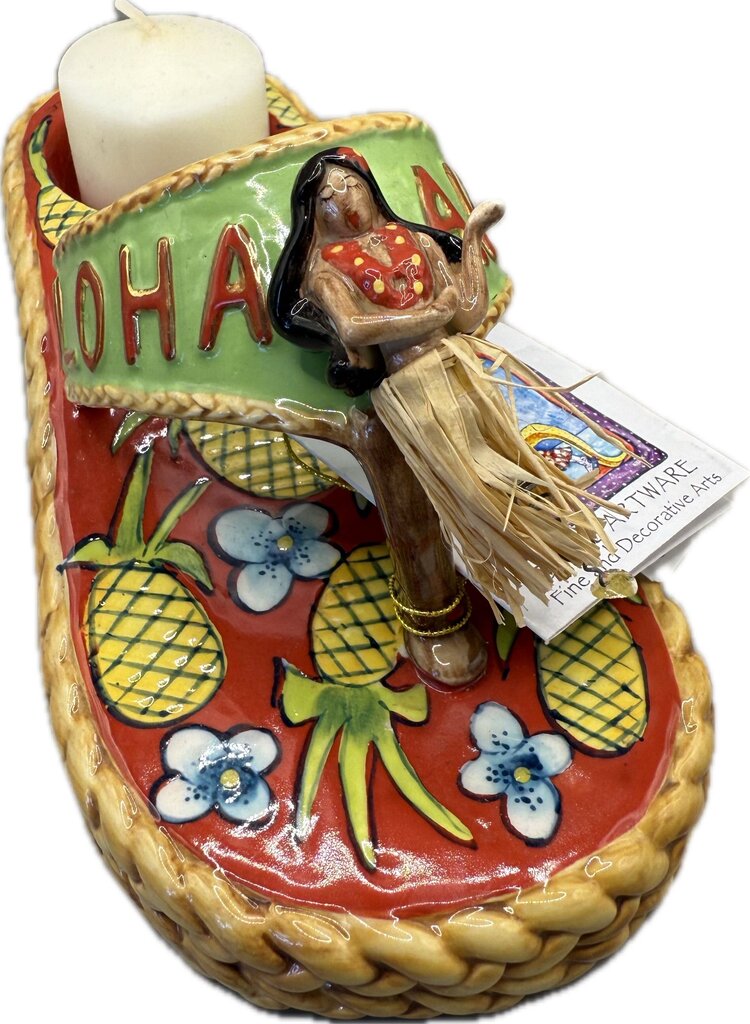 ALOHA FLIP FLOP TEALIGHT HOLDER