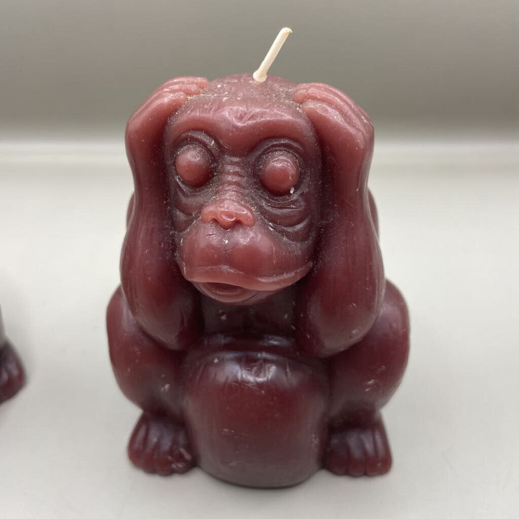 VINTAGE 3 MONKEY CANDLES