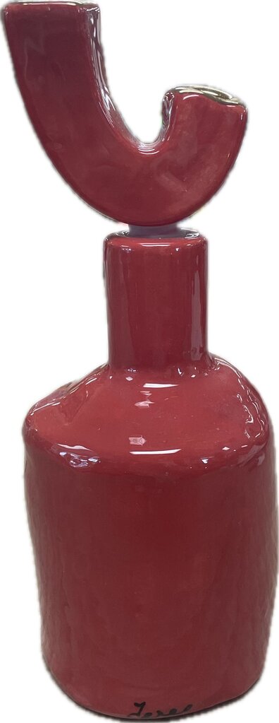 ABSTRACT LIDDED VASE