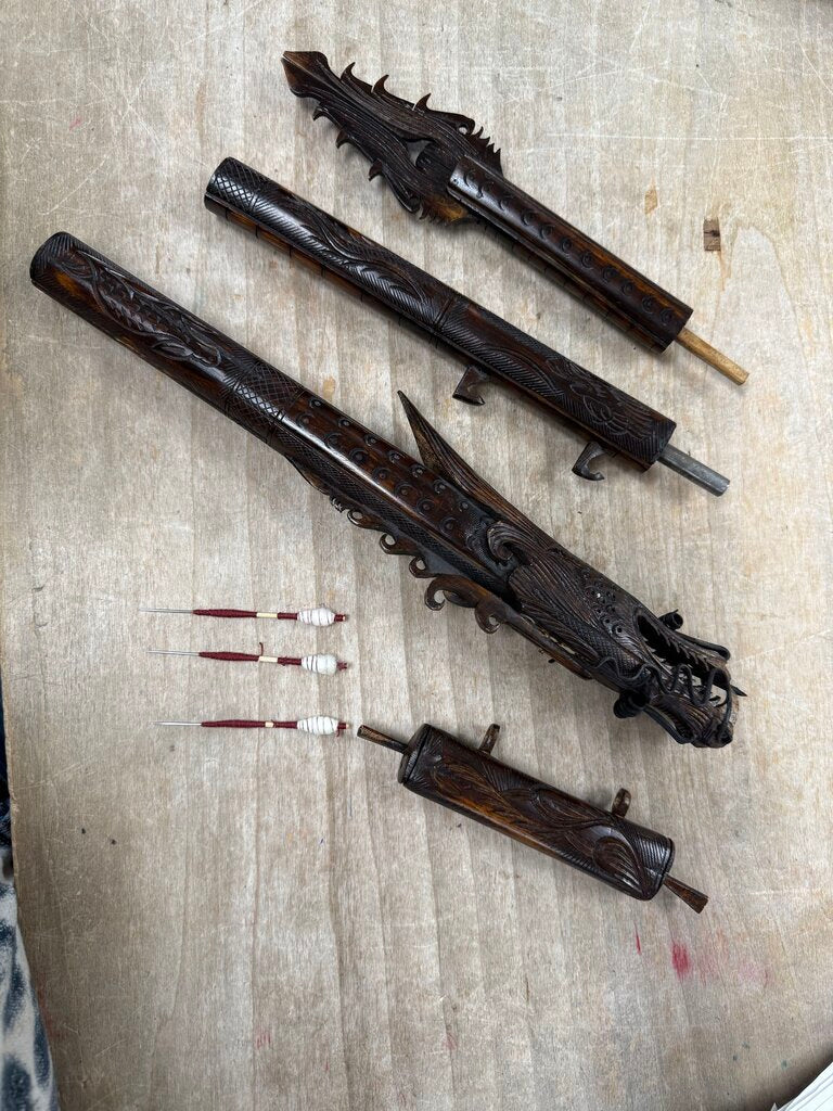 DRAGON CARVED DART BLOWGUN