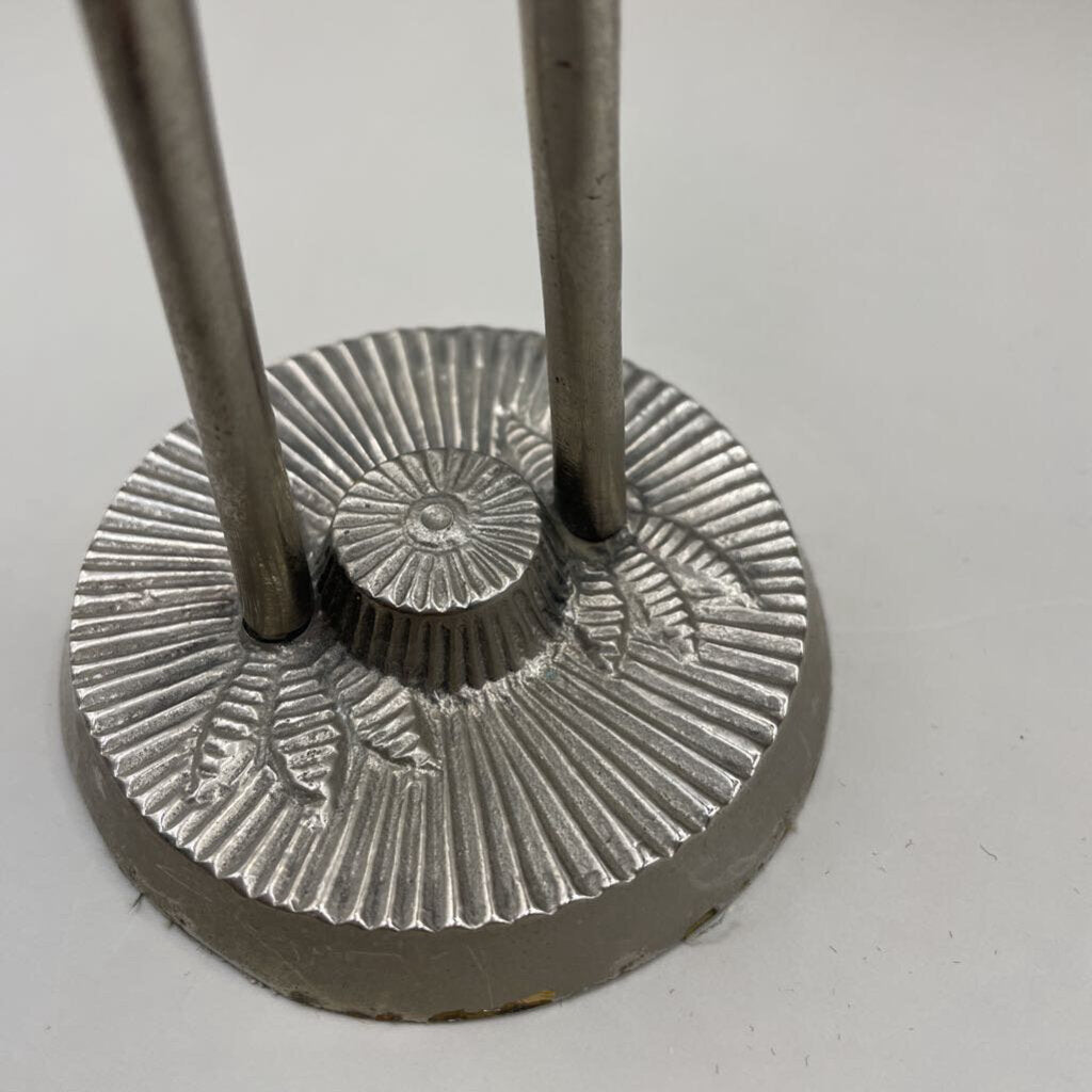 CHROME AND MOTHER OR PEARL BIRD FIGURE