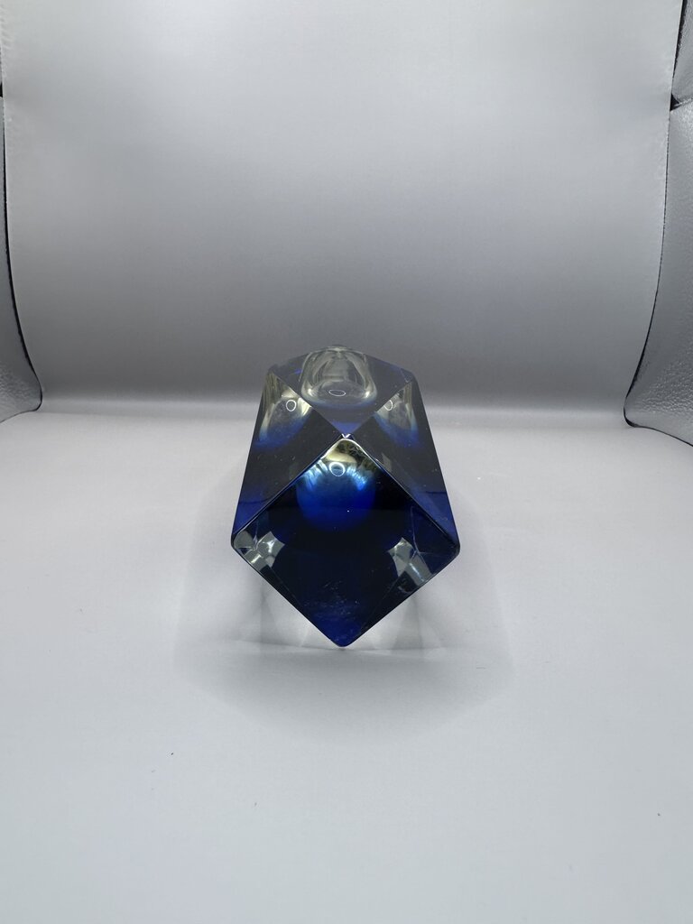MURANO GLASS FACETED VASE