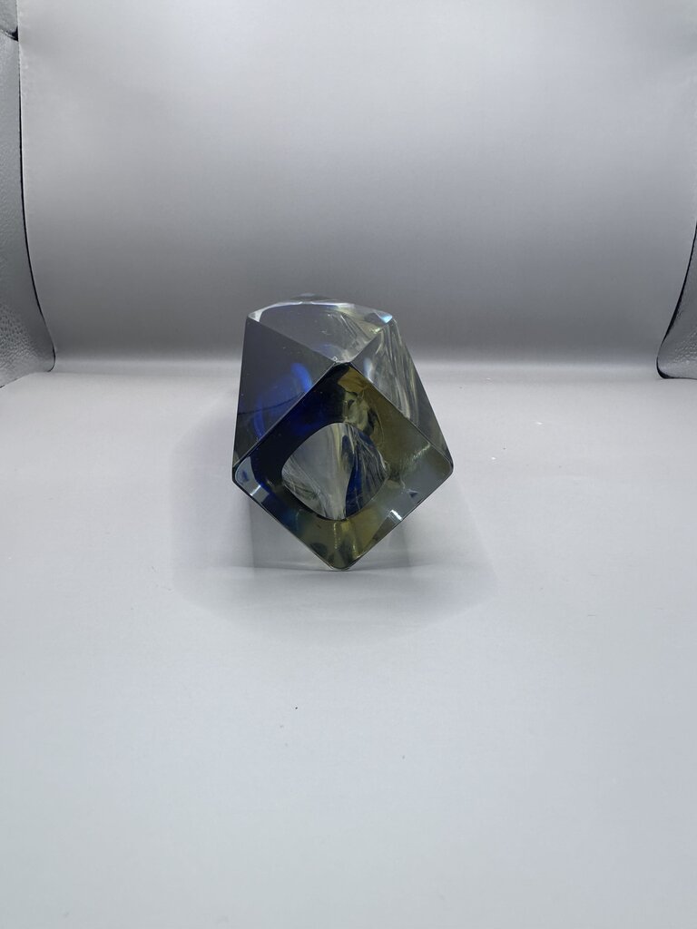 MURANO GLASS FACETED VASE