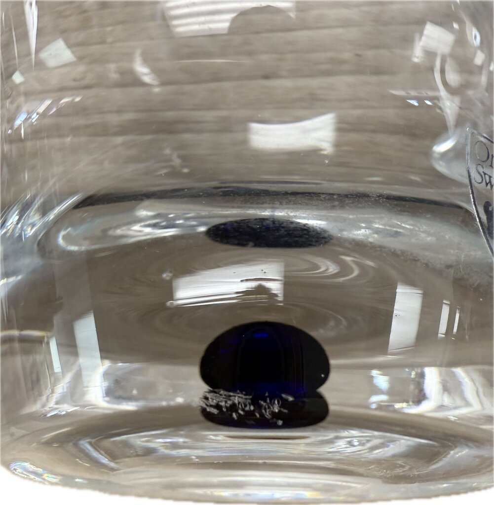 ORREFORS INTERMEZZO BLUE FILAMENT PITCHER
