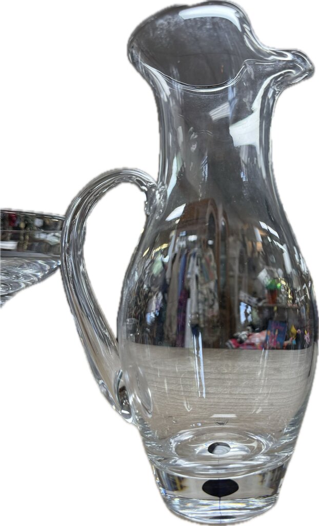 ORREFORS INTERMEZZO BLUE FILAMENT PITCHER