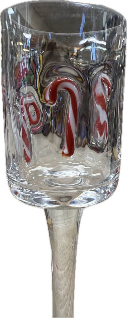 ARTLAND CANDY CANE CORDIAL GLASSES SET OF 4