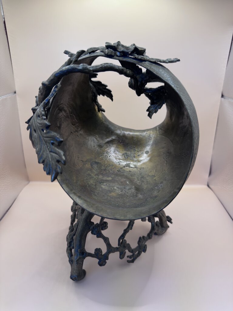 ART NOUVEAU BRONZE/BRASS BASKET DECOR