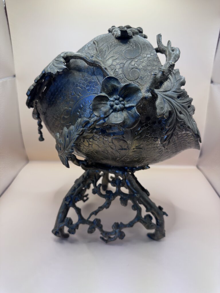 ART NOUVEAU BRONZE/BRASS BASKET DECOR