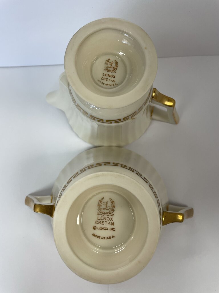 LENOX CRETAN CREAM AND SUGAR SET
