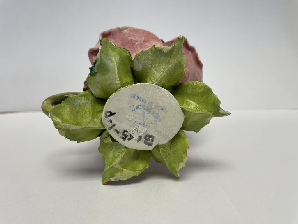 CAPODIMONTE ROSE CANDLE HOLDER