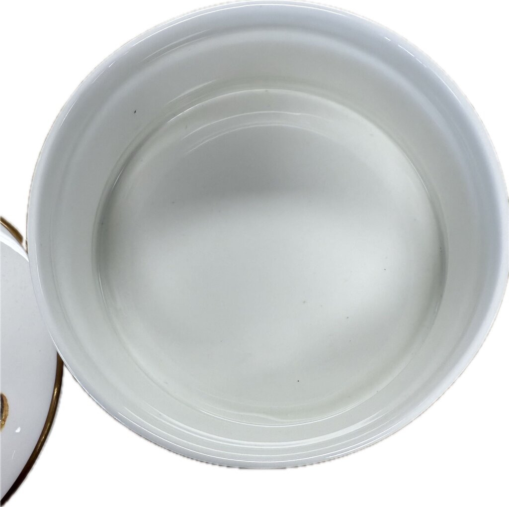 BONE CHINA LIDDED SHELL BATHROOM STORAGE DISH