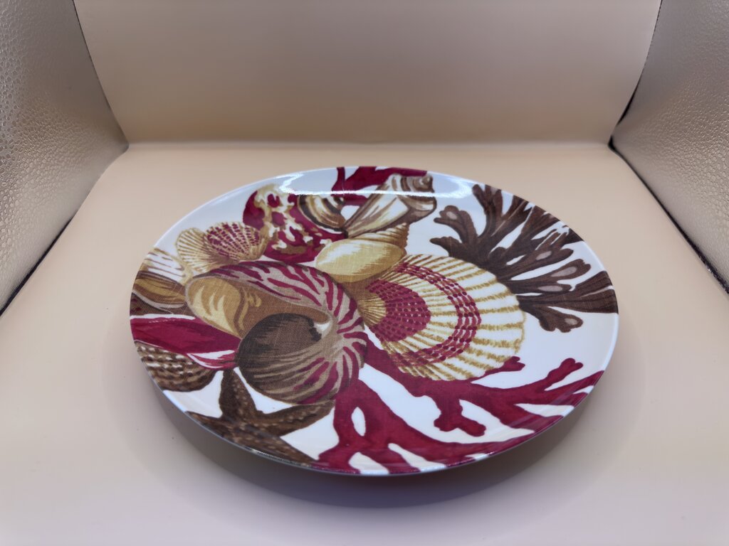 Z GALLERIE MELAMINE COASTAL PLATES SET OF 7