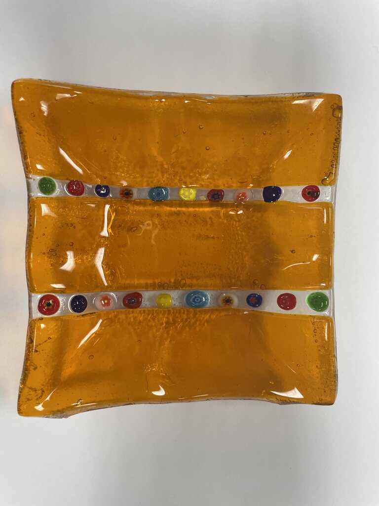 MURANO FUSED ART GLASS TRINKET DISH