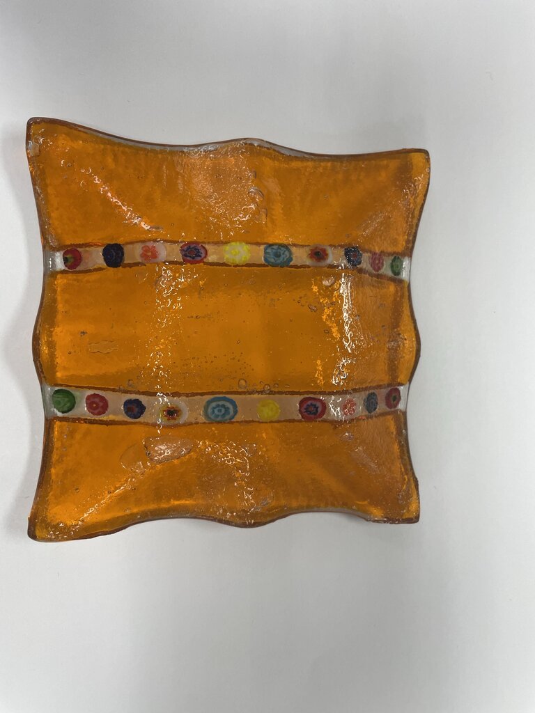MURANO FUSED ART GLASS TRINKET DISH