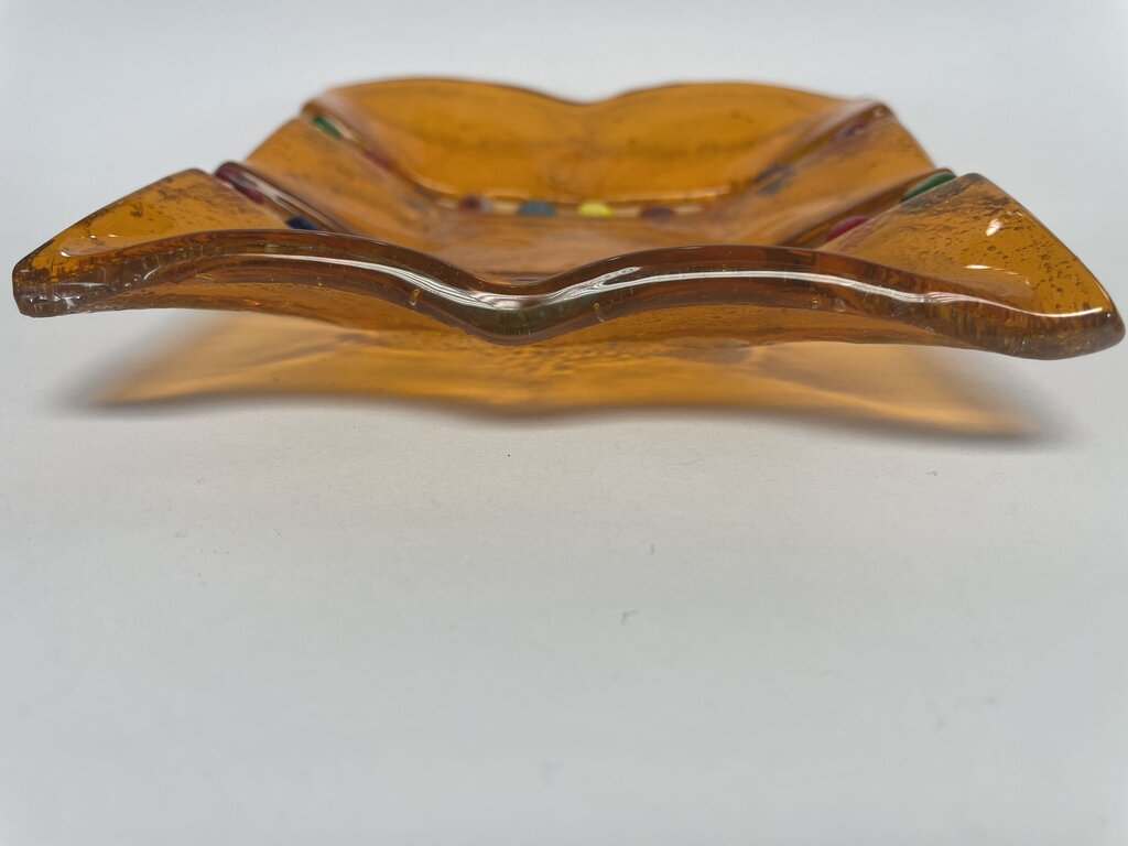 MURANO FUSED ART GLASS TRINKET DISH