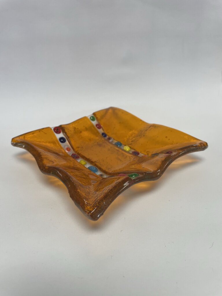 MURANO FUSED ART GLASS TRINKET DISH