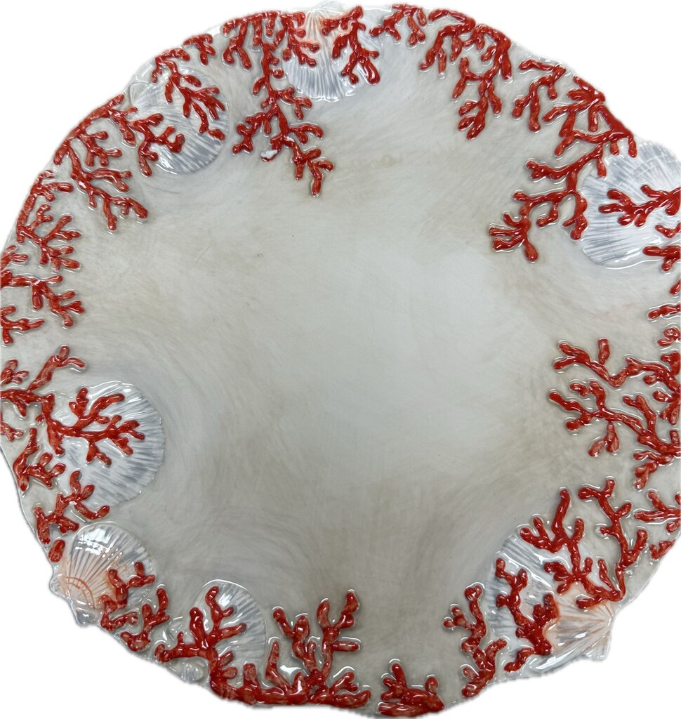 CORAL AMBIANCE COLLECTION PLATE SET OF 2