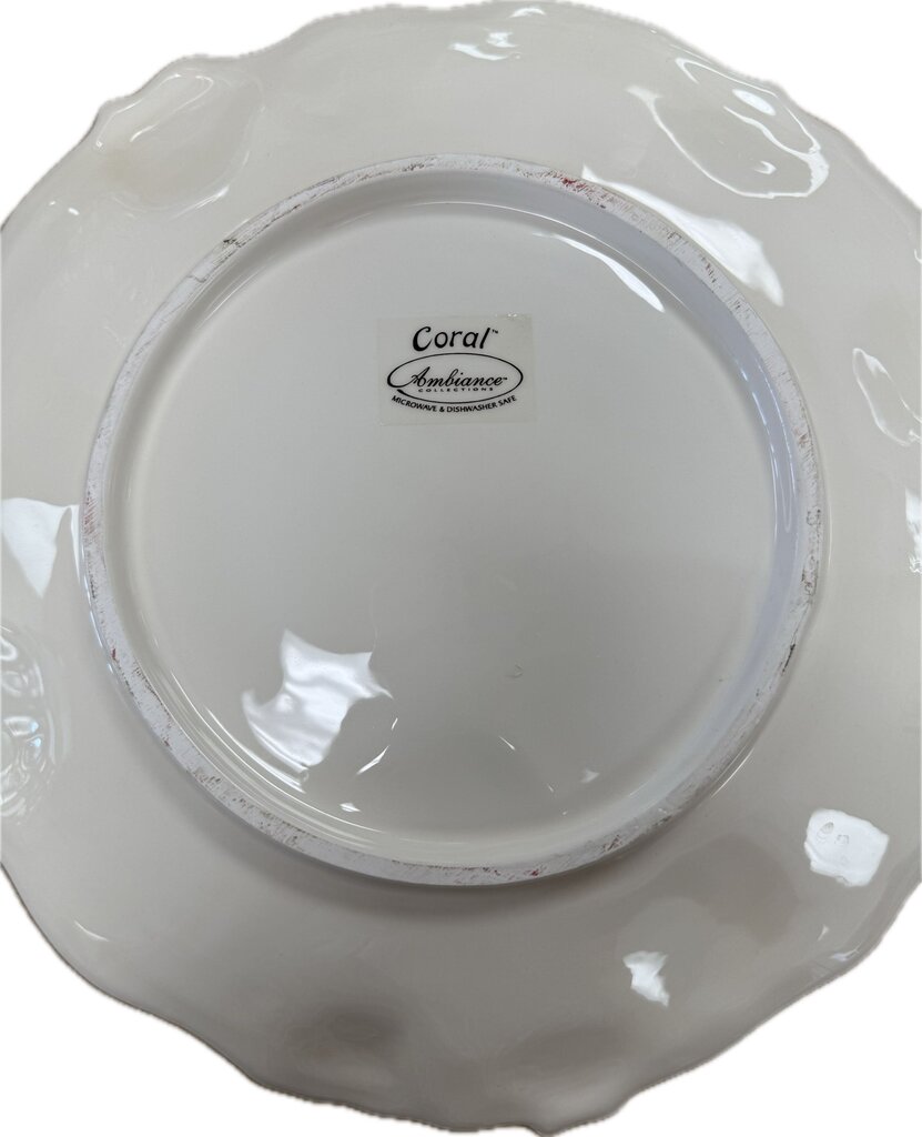 CORAL AMBIANCE COLLECTION PLATE SET OF 2