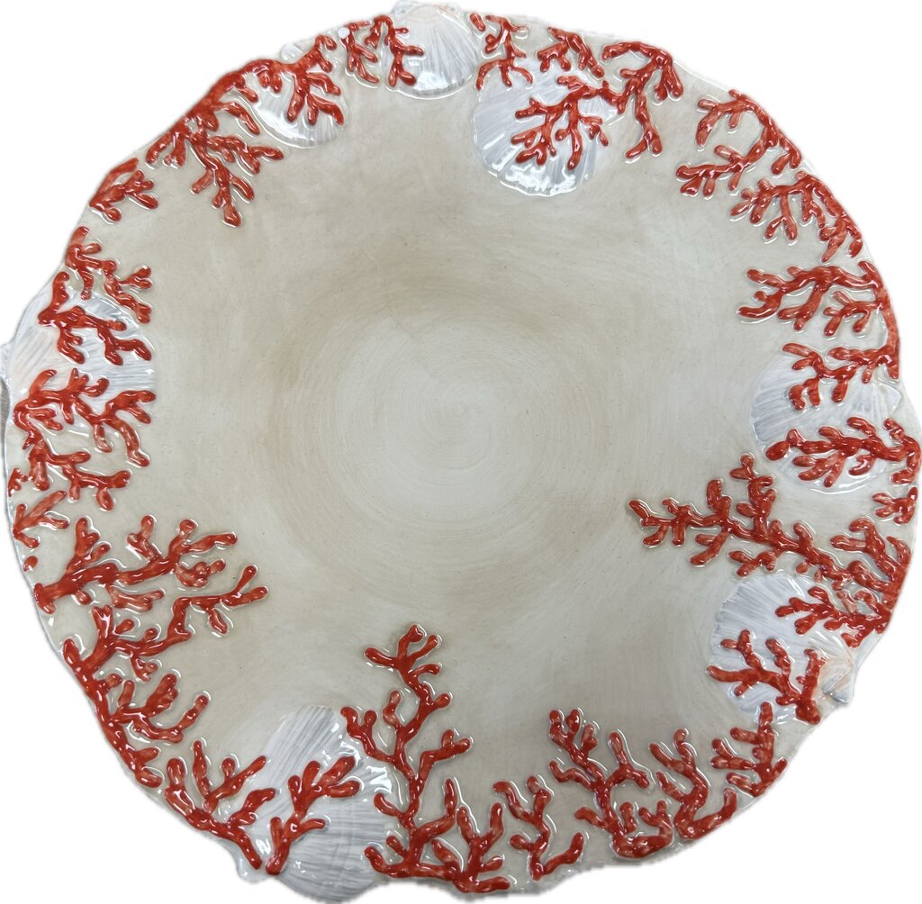CORAL AMBIANCE COLLECTION PLATE SET OF 2