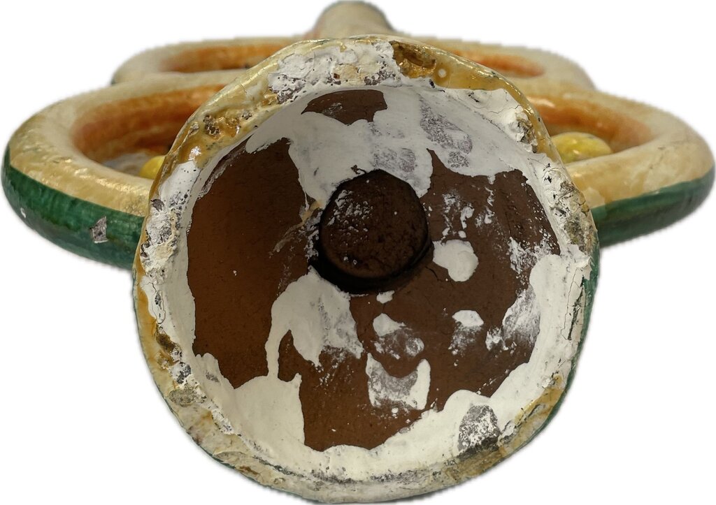 VINTAGE MEXICO POTTERY CANDLE HOLDER