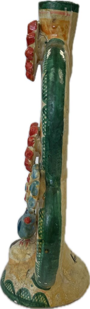 VINTAGE MEXICO POTTERY CANDLE HOLDER