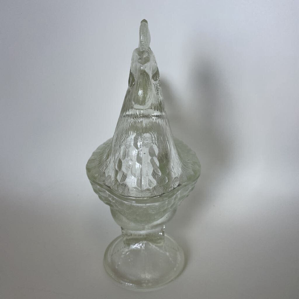 VINTAGE ROOSTER LIDDED CANDY DISH