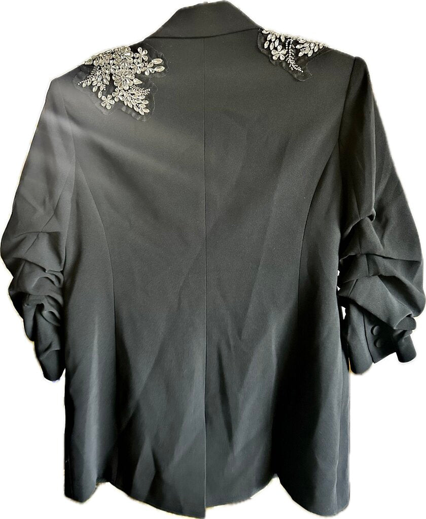 CINQ A SEPT CRYSTAL EMBELLISHED BLAZER SIZE 4